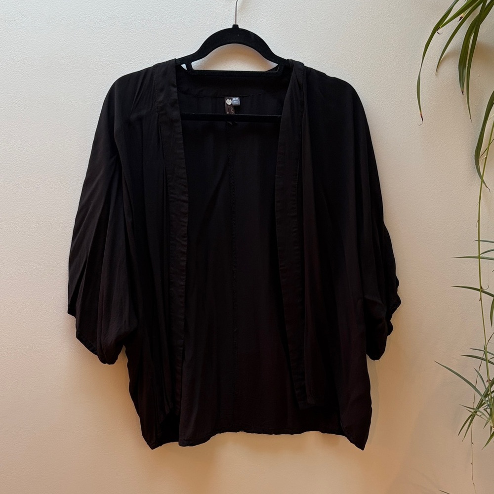 ORB Brown Open Front Kimono Cardigan